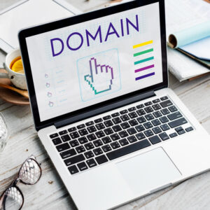 Domain links seo webinar cyberspace concept